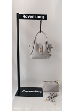 کیف دوشی طوسی زنانه چرم مصنوعی ravensbag - کد 934302380