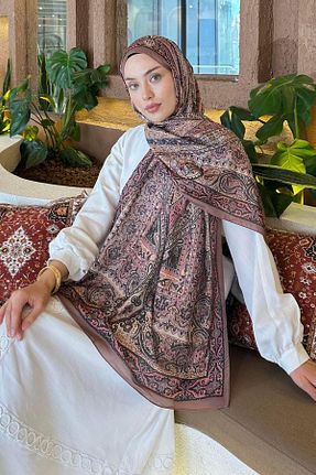 شال قهوه ای زنانه lamelif.com - کد 861894400