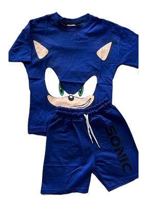 ست بالاتنه و پائین تنه آبی بچه گانه بافت EstaKids - کد 958930373