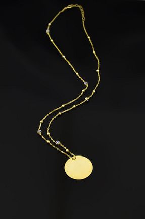 گردنبند نقره طلائی زنانه 925 عیار Papatya Silver - کد 187094408