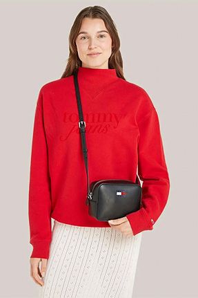 کیف دوشی مشکی زنانه چرم مصنوعی Tommy Hilfiger - کد 883229804