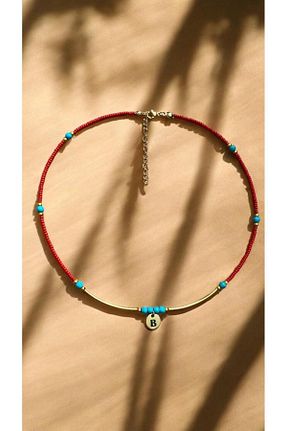 گردنبند جواهر رنگی زنانه برنجی Bensei Takı Dükkanı - کد 921621939