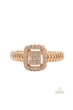 انگشتر استیل (فولاد) طلائی زنانه استیل (فولاد) ZERİUM - کد 946308536
