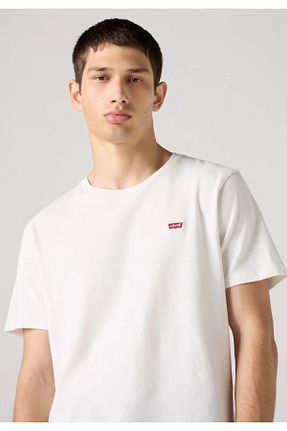 تیشرت سفید مردانه رگولار Levi