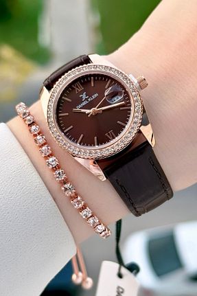 ساعت مچی قهوه ای زنانه 26-30 میلی متر Daniel Klein - کد 955891237