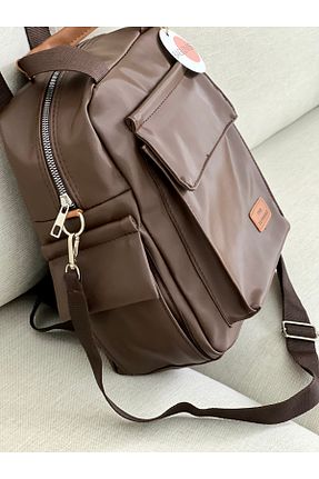 کوله پشتی قهوه ای زنانه سایز متوسط BAGLOVİS - کد 888523383