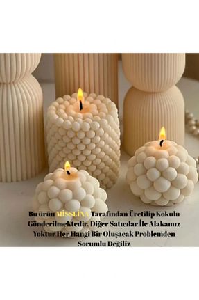 شمع سفید Karışık Çiçek mislinapearls - کد 896903374