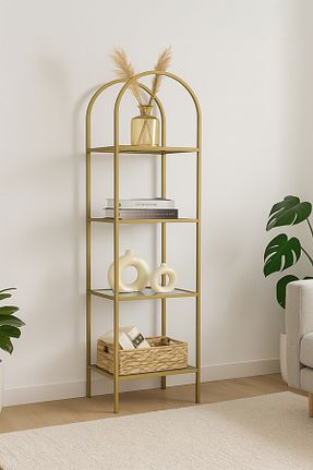 قفسه کتاب طلائی 152 سانتی متر DEKOPRATİK - کد 806553011