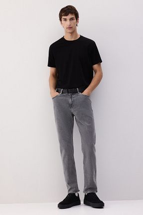 شلوار جین طوسی مردانه پاچه لوله تفنگی H&M - کد 935858058