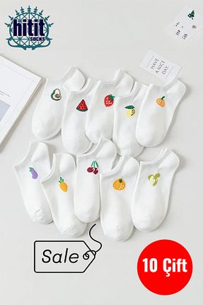 جوراب سفید زنانه Patik çorap Hitit Socks - کد 952715889