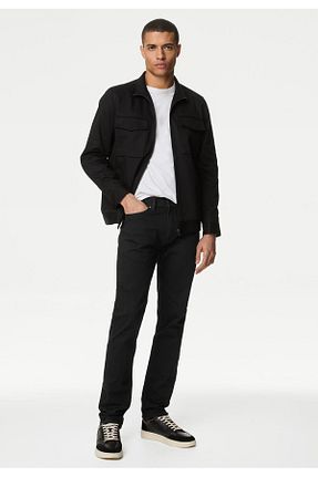 شلوار جین مشکی مردانه پاچه تنگ Marks & Spencer - کد 148506556