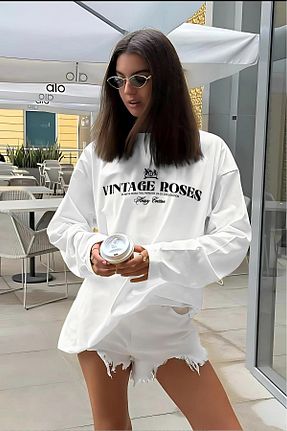 تیشرت سفید زنانه رگولار Madmext - کد 939950694