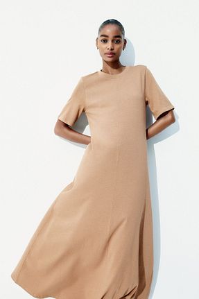 لباس بژ زنانه پنبه ای H&M - کد 924396849