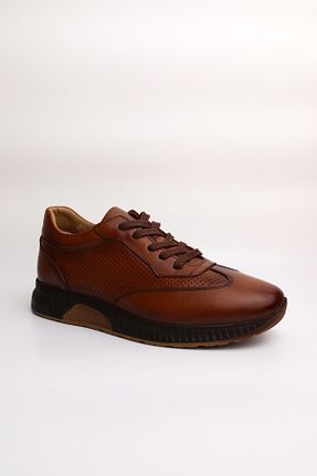 کفش اسنیکر قهوه ای مردانه چرم اصل Greyybull Shoes - کد 920560478