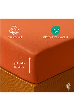 ست ملحفه تکنفره نارنجی پنبه Strauss - کد 886439860