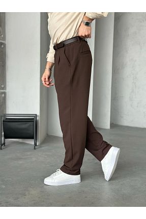 شلوار قهوه ای مردانه پارچه MENOFOURSWEAR - کد 755532164