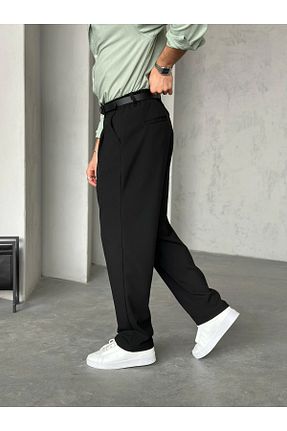 شلوار مشکی مردانه پارچه MENOFOURSWEAR - کد 755377411