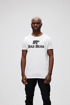 تیشرت سفید مردانه رگولار Bad Bear - کد 4689063