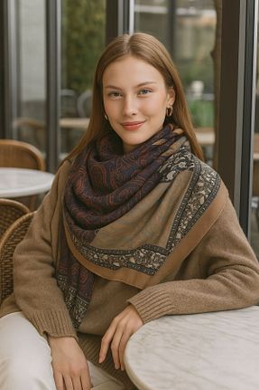 شال قهوه ای زنانه پلی استر Y-London - کد 3445945
