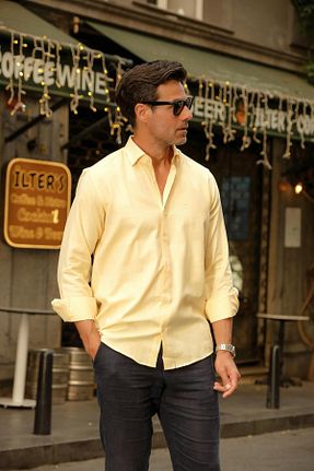 پیراهن زرد مردانه Relaxed Fitmens - کد 841676693