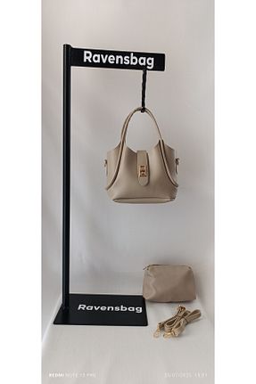 کیف دوشی بژ زنانه چرم مصنوعی ravensbag - کد 934299397