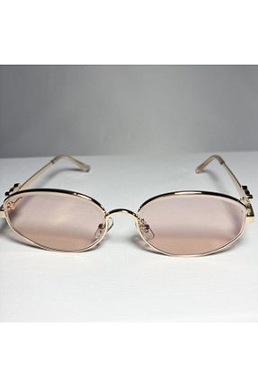 عینک آفتابی طلائی زنانه UV400 Genel Markalar - کد 958524694
