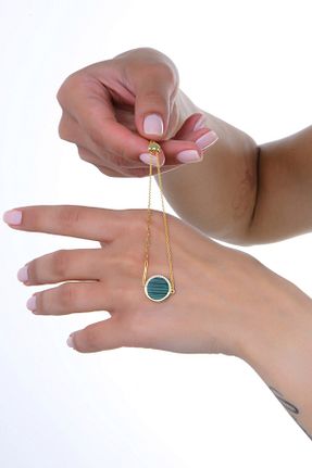 دستبند نقره طلائی زنانه 925 عیار Söğütlü Silver - کد 958517535