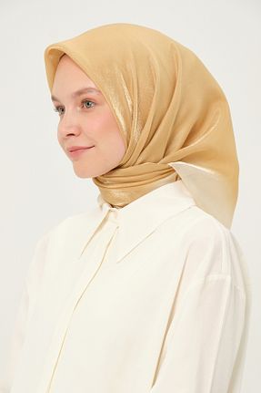 روسری زرد پنبه ای Madame Polo - کد 959072963