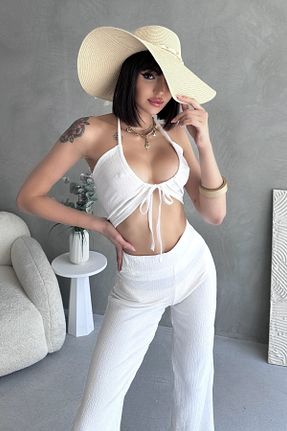 ست بالاتنه و پائین تنه نباتی زنانه بافت New Now - کد 959319903