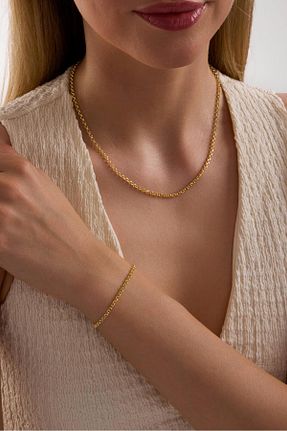 گردنبند طلا طلائی زنانه 14 عیار Tufanlar Kuyumculuk - کد 959928487