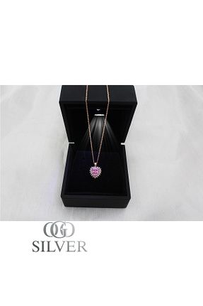 گردنبند نقره صورتی زنانه 925 عیار OGO SİLVER - کد 960279452