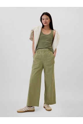 شلوار سبز زنانه پارچه GAP - کد 856239300