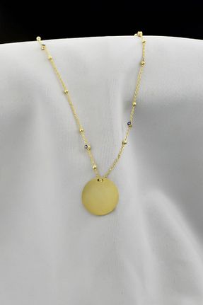 گردنبند نقره طلائی زنانه 925 عیار Papatya Silver - کد 187094408