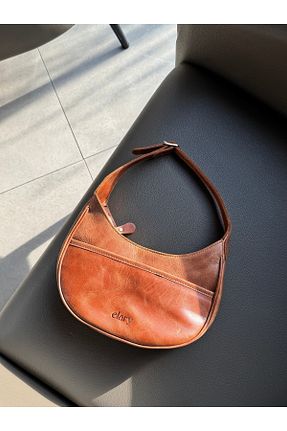 کیف دوشی نارنجی زنانه چرم خالص elary - کد 927813057