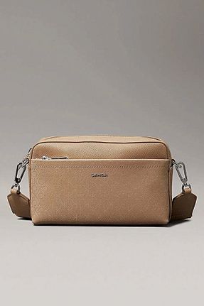 کیف دوشی بژ زنانه چرم مصنوعی Calvin Klein - کد 883426681