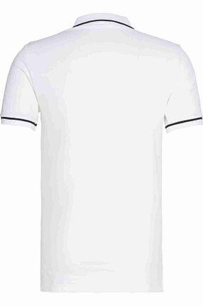 پولوشرت سفید مردانه پنبه - الاستین Calvin Klein - کد 53674519