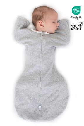 سرهمی خواب طوسی بچه گانه پنبه ای Le Touche - کد 814408480
