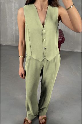 ست بالاتنه و پائین تنه خاکی زنانه بافتنی Feela Moda - کد 958886246
