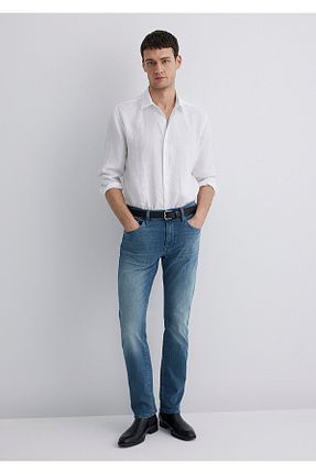 شلوار جین آبی مردانه پاچه تنگ Mavi - کد 940743610