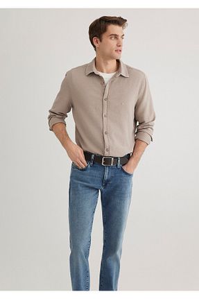 پیراهن بژ مردانه یقه پیراهنی Mavi - کد 888281299