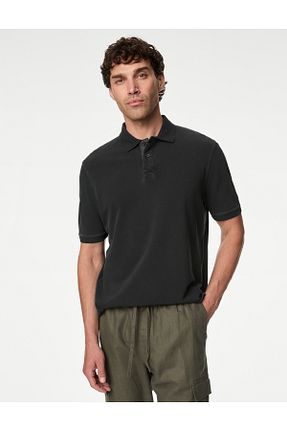 پولوشرت مشکی مردانه پنبه ای Marks & Spencer - کد 901346460