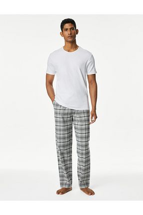 پائین تنه راحتی طوسی مردانه پنبه ای Marks & Spencer - کد 856106195