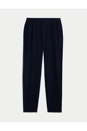شلوار سرمه ای مردانه پنبه ای Marks & Spencer - کد 901131126