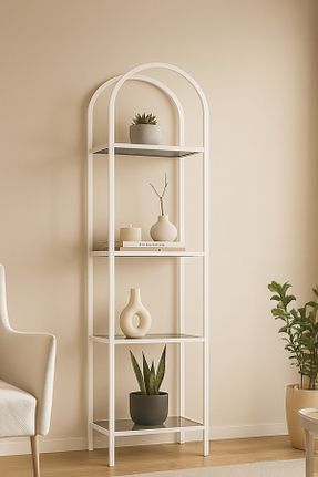 قفسه کتاب سفید 152 سانتی متر DEKOPRATİK - کد 884868830