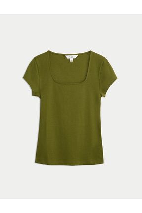 بلوز سبز زنانه ساده Marks & Spencer - کد 955212780