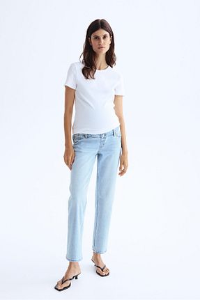 شلوار جین سرمه ای زنانه پاچه تنگ H&M - کد 886207250