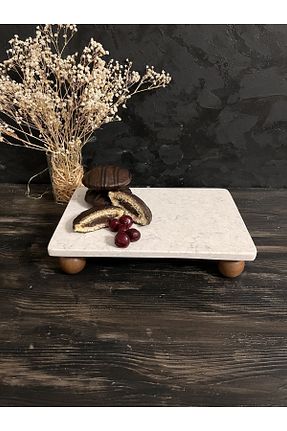 کاسه و بشقاب دکوراتیو سفید Mermer İDAY HOME - کد 781836657
