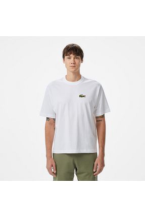 تیشرت سفید زنانه Loose Lacoste - کد 848117100
