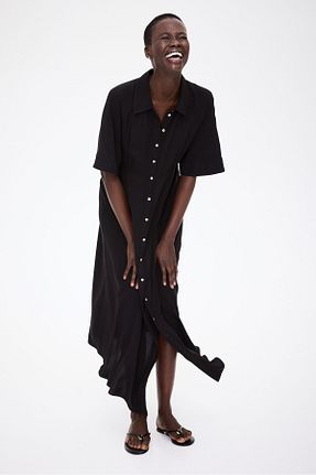 لباس بارداری مشکی زنانه رگولار H&M - کد 925431512