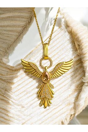 گردنبند استیل ( فولاد ) طلائی زنانه استیل (فولاد) Merand - کد 957063624